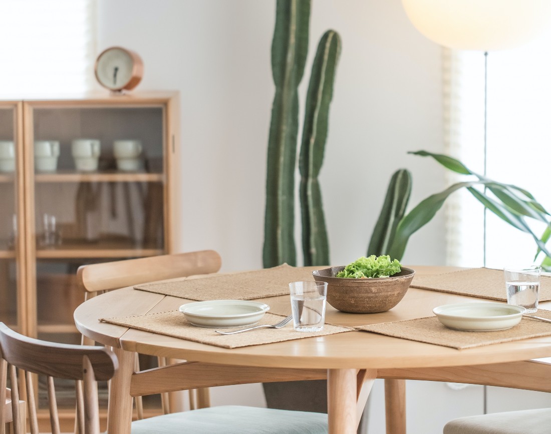 wooden dining table